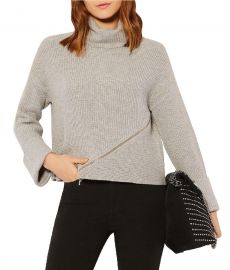 KAREN MILLEN Zip-Detail Turtleneck Sweater Women - Bloomingdale s at Bloomingdales